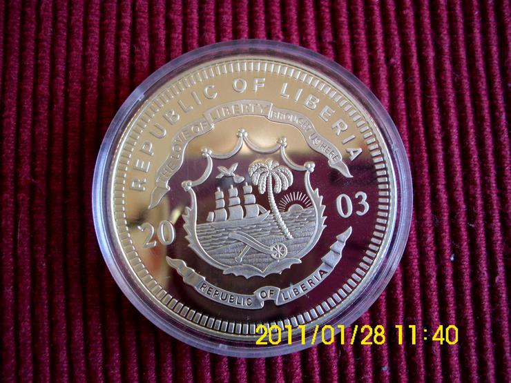 Bild 2: 20 $ Sterlingsilber-Münze  Liberia