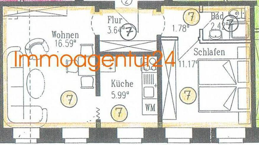 2 Raumwohnung mit EBK Leipzig Schönefeld 2OG mit Fahrstuhl Immoagentur24 - Wohnung mieten - Bild 1
