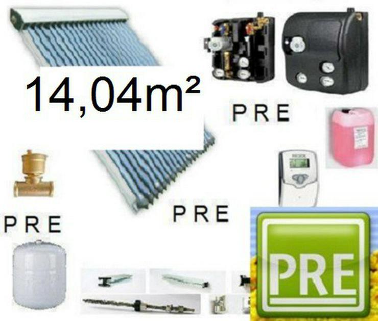14,04m² Solaranlage Röhrenkollektor. prehalle - Solarheizung - Bild 1