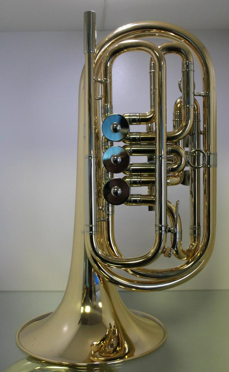 Melton Basstrompete in B aus Goldmessing - Blasinstrumente - Bild 2