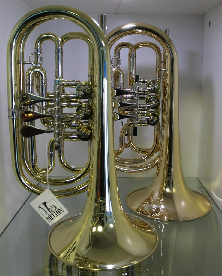 Melton Basstrompete in B aus Goldmessing - Blasinstrumente - Bild 6