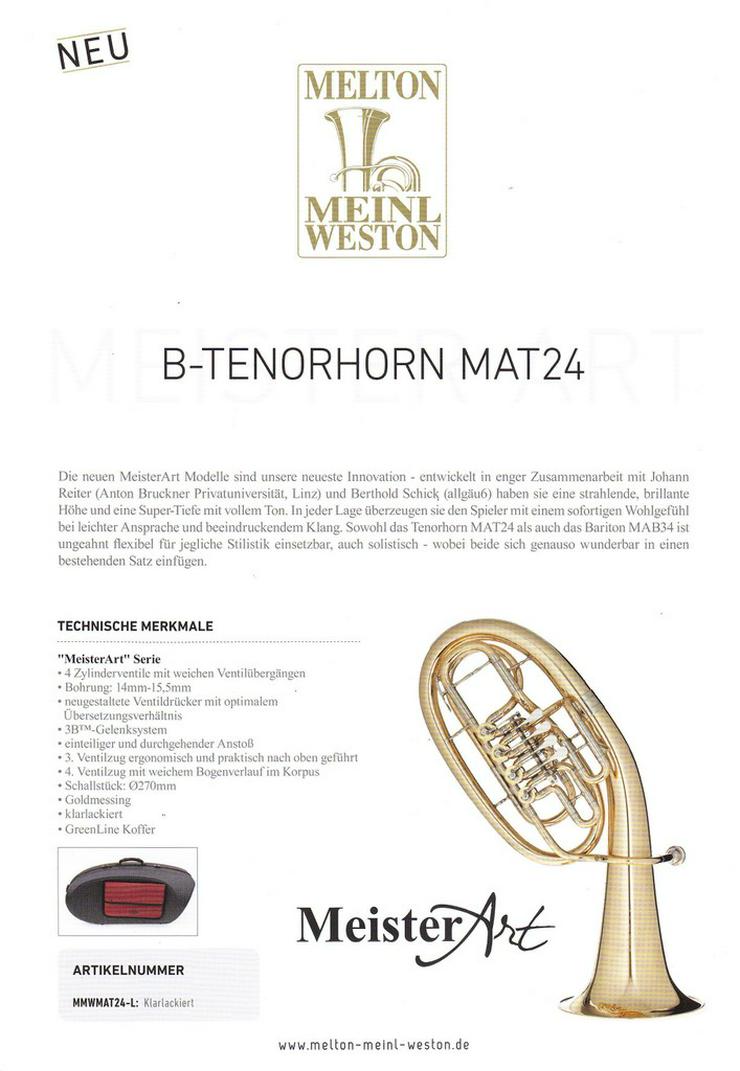Melton MeisterArt Tenorhorn, 4 Ventile, Neu - Blasinstrumente - Bild 7