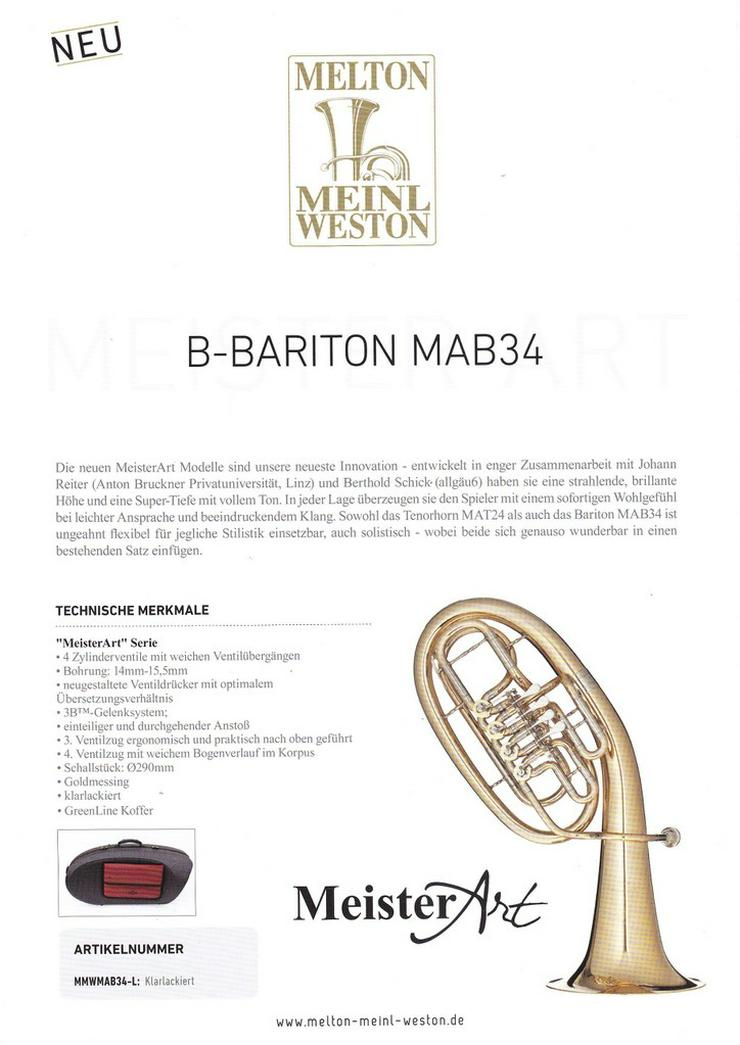 Melton MeisterArt Bariton MAB34, Neuheit - Blasinstrumente - Bild 8