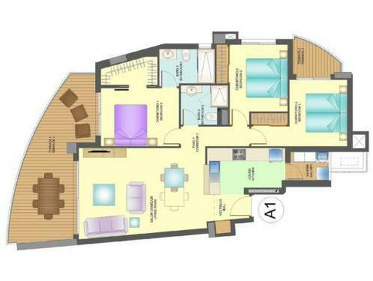 Bild 13: 3-Schlafzimmer-Wohnungen in 1. Linie mit atemberaubendem Meerblick
