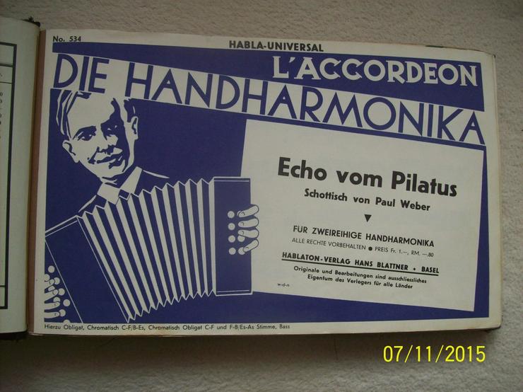 Bild 1: Volksmusik-Noten für 2-3 reih. Handharmonika