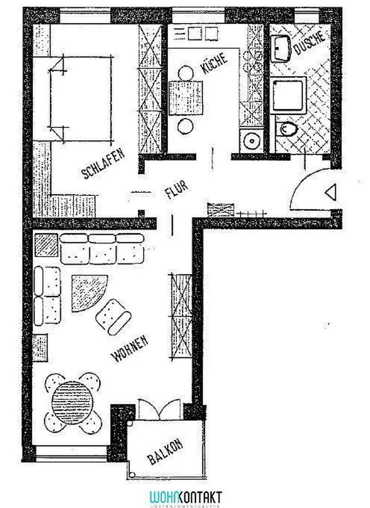 Bild 1: Wunderschöne 2-Zimmer-EG-Wohnung mit Balkon