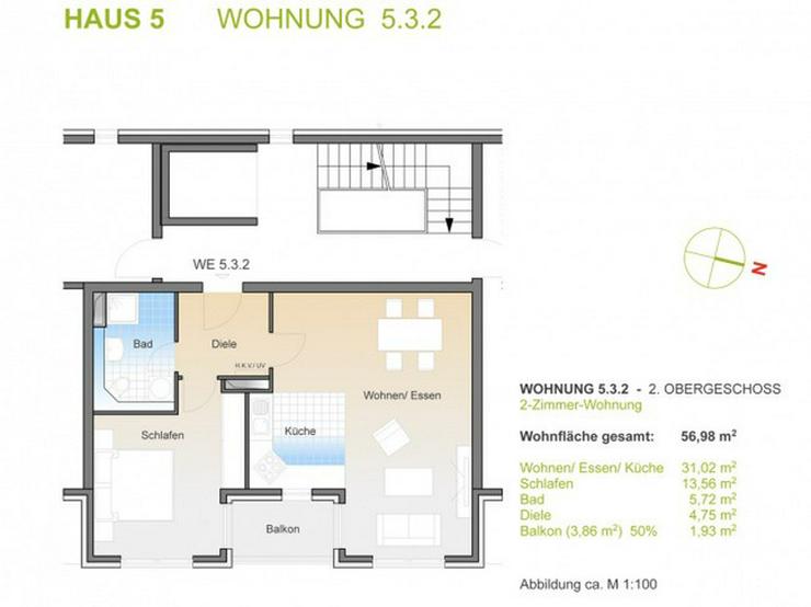 Bild 16: *WOHLFÜHLHEIM! Neubau, hochw. 2-Zi. mit Sonnenbalkon und offener Küche, am Aaper Wald*