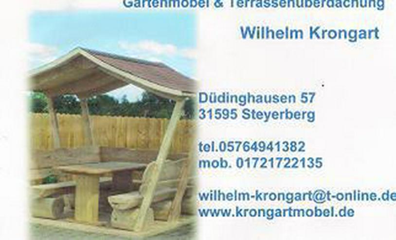 Bild 6: Gartenmöbel mit Dach .Holzmöbel.Sitzgruppe.