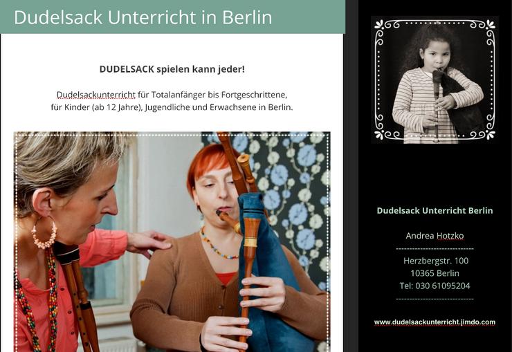 Bild 3: Dudelsack lernen - Dudelsackunterricht Berlin