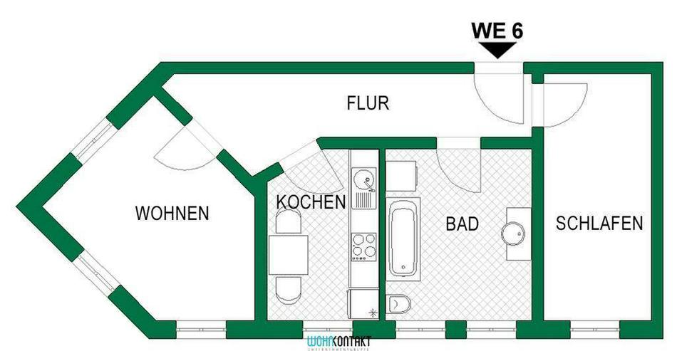 500,- EUR IKEA-Gutschein * Schön renovierte 2-Raumwohnung sucht neuen Mieter * - Wohnung mieten - Bild 1