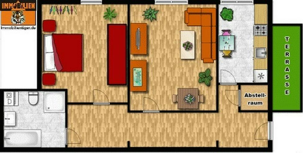 Bild 2: 2-Raum-Wohnung - großzügig gestaltet - barrierefreies Wohnen!