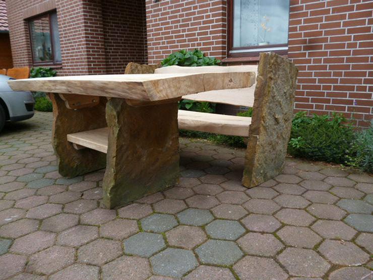 Bild 1: Holzmöbel. Gartenmöbel aus Eiche.Sitzgruppe.