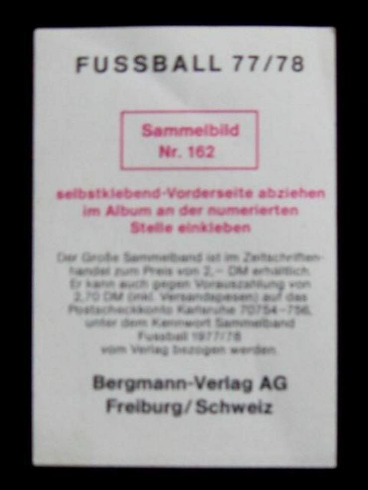 Willi Neuberger - Eintracht Frankfurt (1977/78) - Aufkleber, Schilder & Sammelbilder - Bild 2