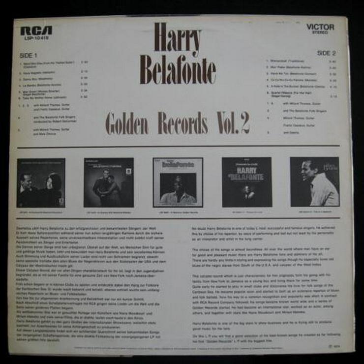 Harry Belafonte - Golden Records Vol.2 - LP - LPs & Schallplatten - Bild 2