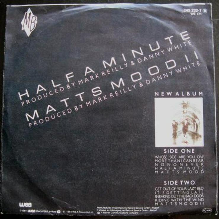 Bild 2: Matt Bianco - Half A Minute - Single, Vinyl -