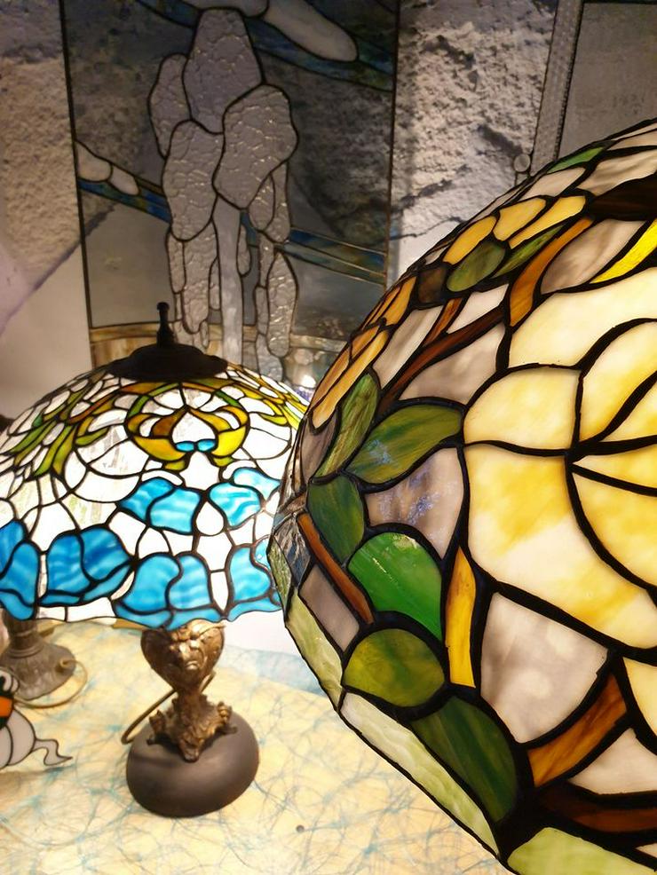 Bild 14: Gartenkunst-Deko-Tiffanylampen Reparatur-Essen Nrw & die GLASKUNST WERKSTATT seit 1984 & Tiffany Klinik Mülheim & Deko Bleiverglasung Galerie
