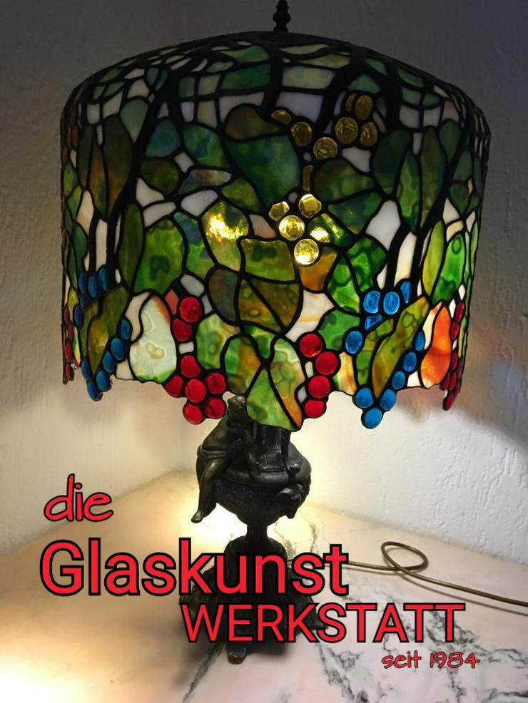 Bild 5: Gartenkunst-Deko-Tiffanylampen Reparatur-Essen Nrw & die GLASKUNST WERKSTATT seit 1984 & Tiffany Klinik Mülheim & Deko Bleiverglasung Galerie