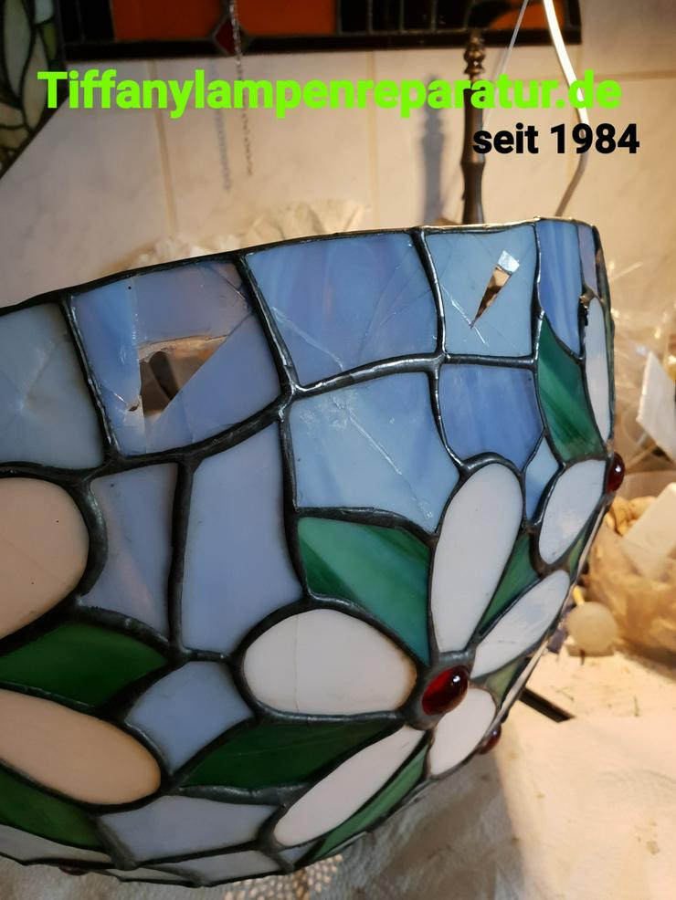 Gartenkunst-Deko-Tiffanylampen Reparatur-Essen Nrw & die GLASKUNST WERKSTATT seit 1984 & Tiffany Klinik Mülheim & Deko Bleiverglasung Galerie - Pflanzen - Bild 6