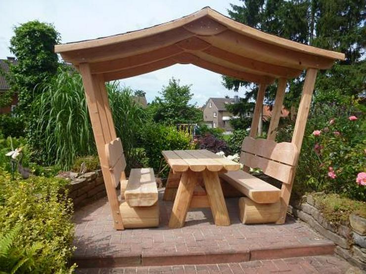Bild 2: Gartenmöbel mit Dach, Gartengarnitur, Holzmöbel