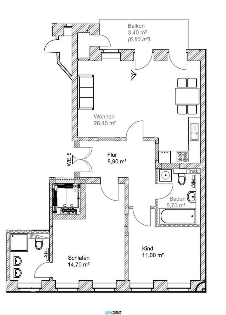 ERSTBEZUG nach hochwertiger Sanierung * 3 Zimmer * Balkon * zweites Bad * Parkett/FB-Hzng.... - Wohnung mieten - Bild 1