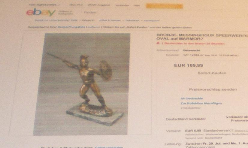 Bild 18: Skulptur - Figur Leonidas von Sparta Bronze (FP) noch 1 x Preis runter gesetzt !