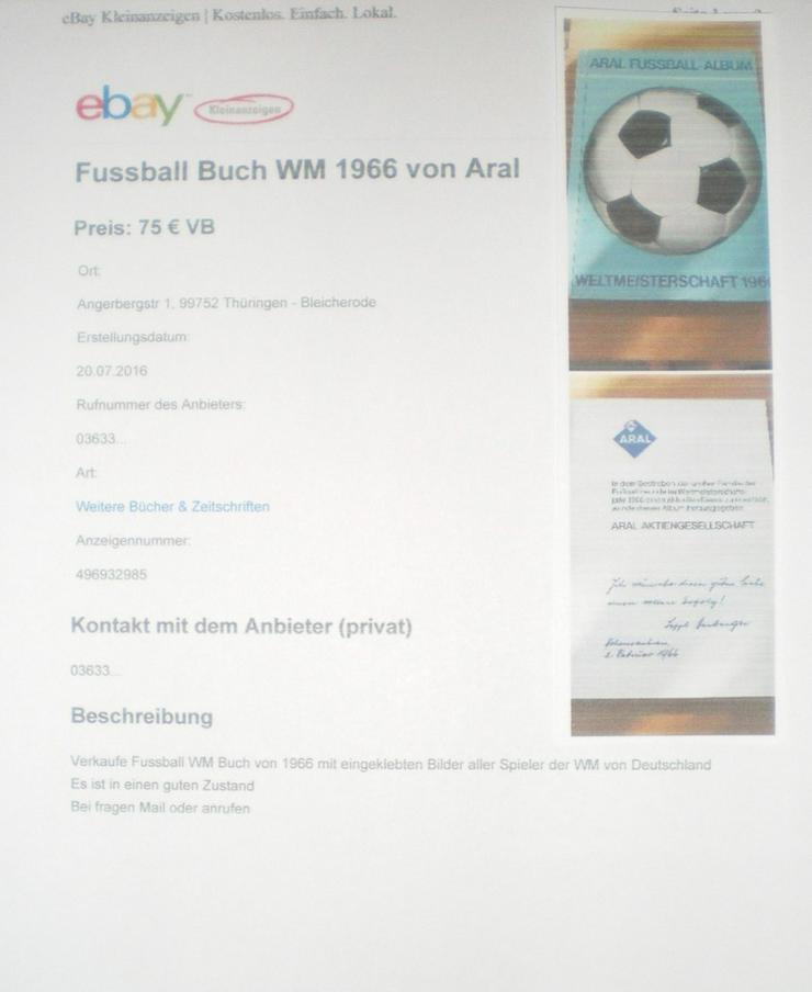 Sammelalbum Original Fussball WM 1966 (FP) noch 1 x Preis runter gesetzt ! - Aufkleber, Schilder & Sammelbilder - Bild 18