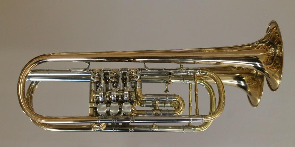Deutsche Konzert Trompete Goldmessing - Blasinstrumente - Bild 1