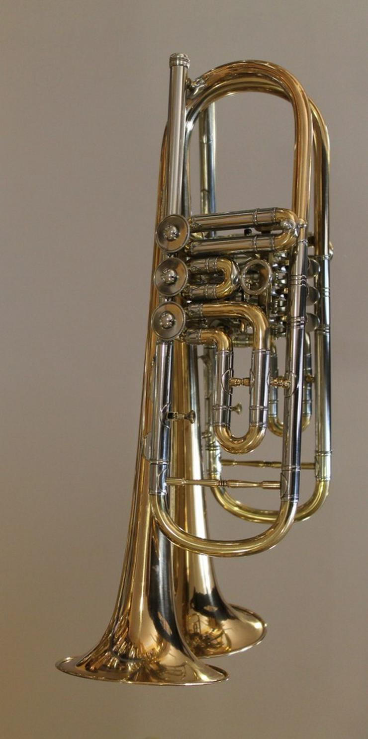 Deutsche Konzert Trompete Goldmessing - Blasinstrumente - Bild 2