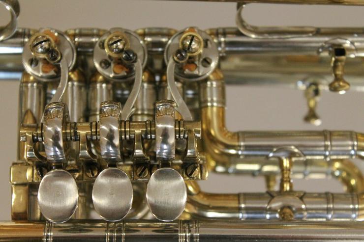 Deutsche Konzert Trompete Goldmessing - Blasinstrumente - Bild 4