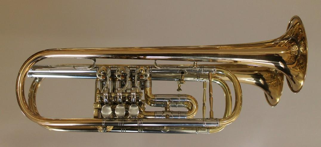 Deutsche Konzert Trompete Goldmessing - Blasinstrumente - Bild 6