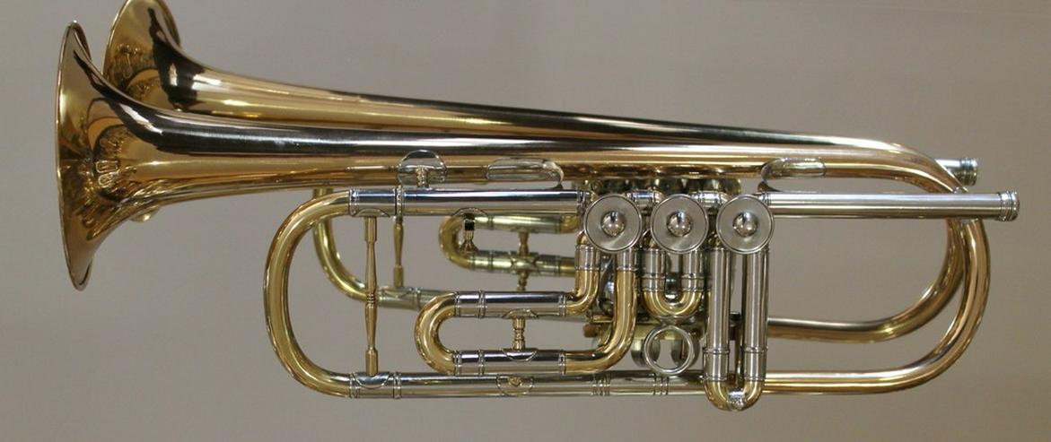 Deutsche Konzert Trompete Goldmessing - Blasinstrumente - Bild 7