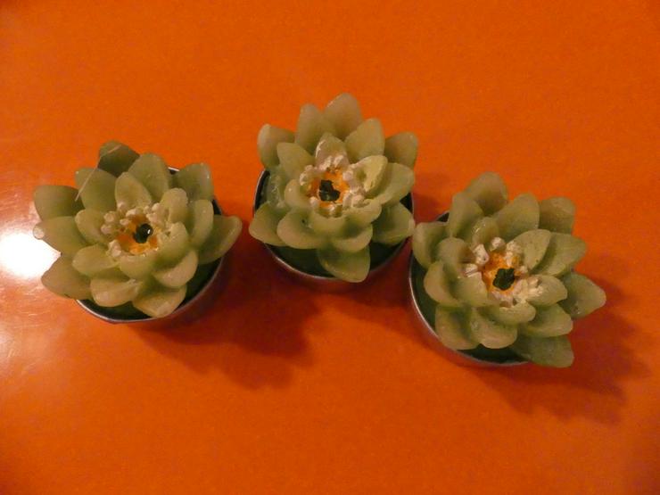 Bild 4: 3 Blumenkerzen