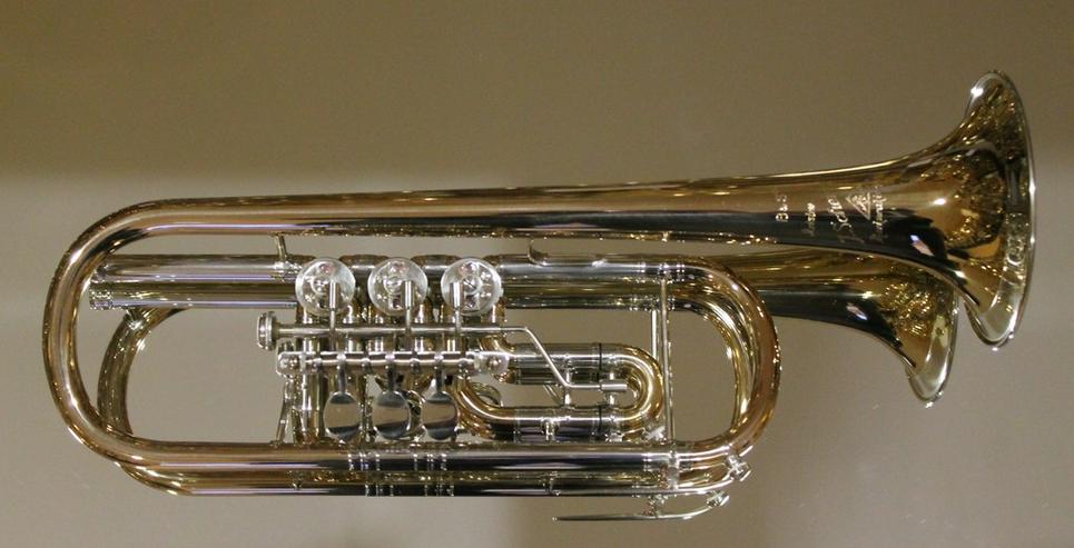 J. Scherzer C - Konzerttrompete aus Goldmessing - Blasinstrumente - Bild 1