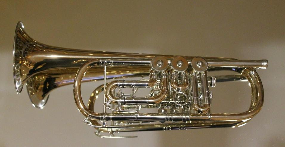 J. Scherzer C - Konzerttrompete aus Goldmessing - Blasinstrumente - Bild 2