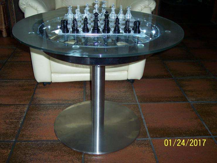 Bild 6: Couchtisch Beistelltisch Glastisch Schach 380E