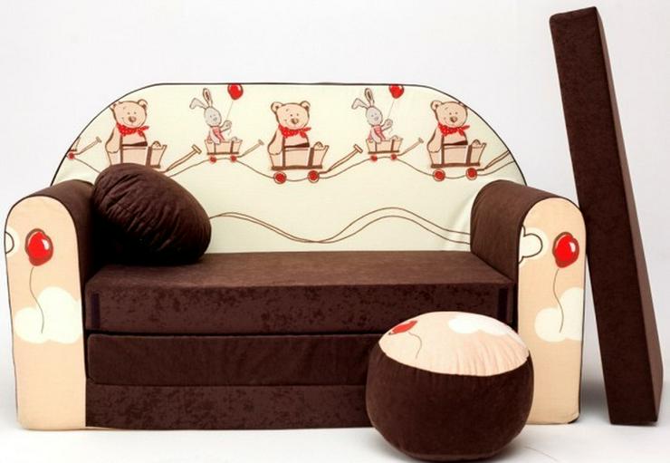 Kinder Sofabett mit PUFF und Kissen NEU - Sofas - Bild 7