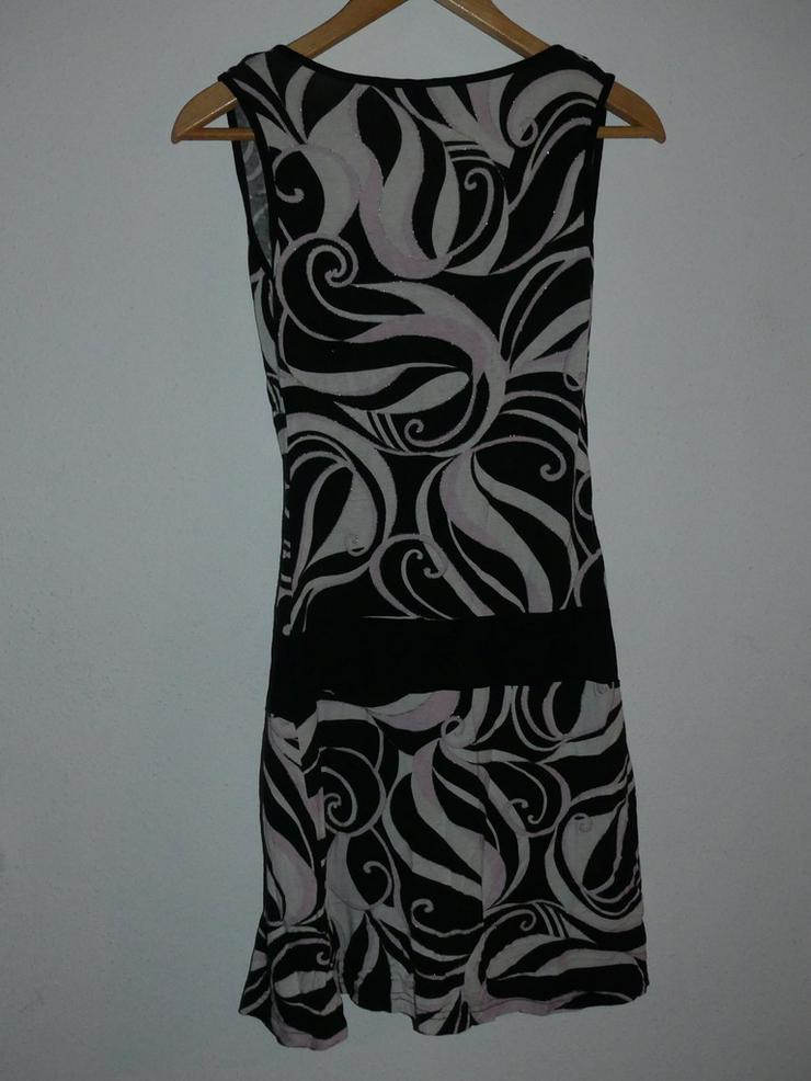 weiß-rosa-schwarzes Kleid - Größen 36-38 / S - Bild 2