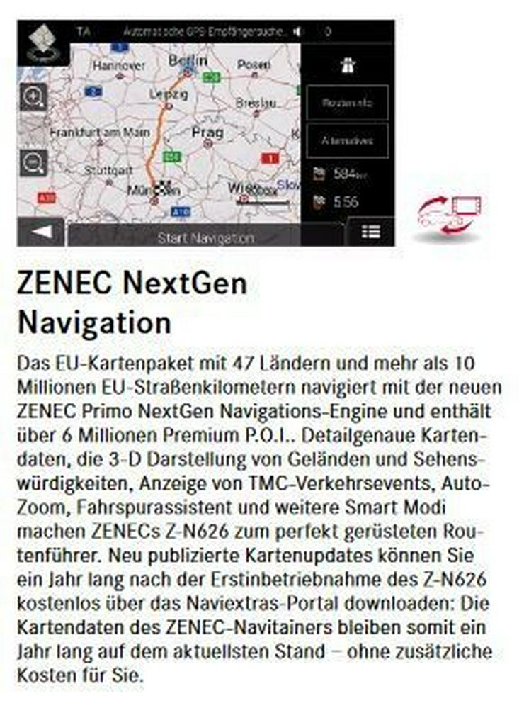 Bild 3: ZENEC Z-N626 2-DIN Infotainer Naviceiver Radio