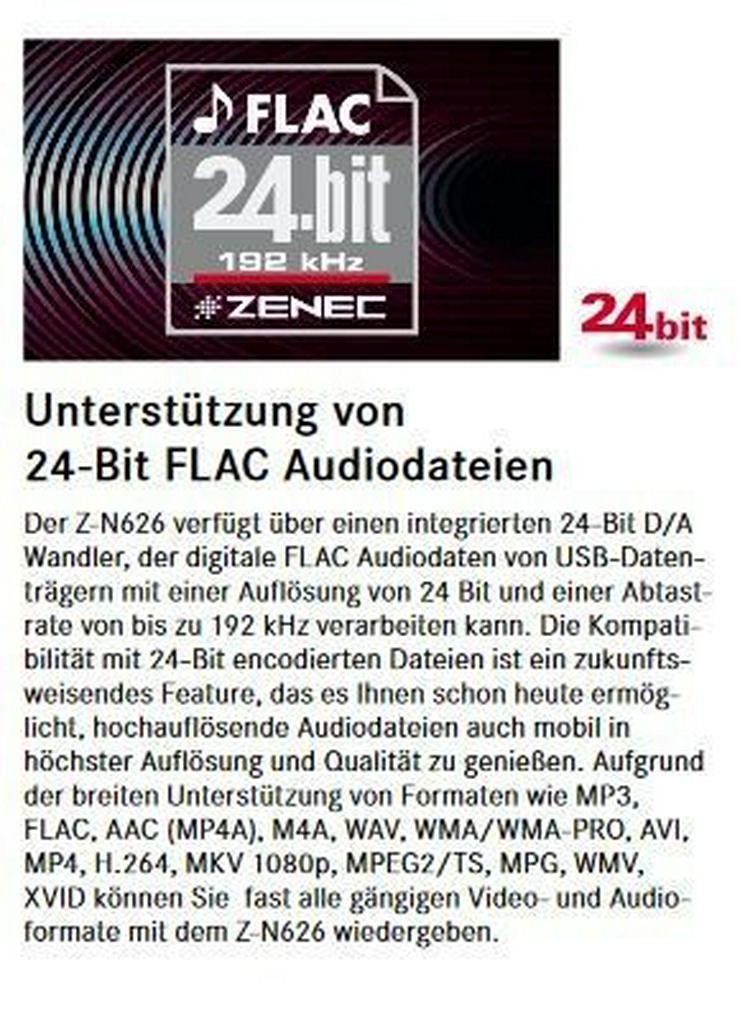 Bild 7: ZENEC Z-N626 2-DIN Infotainer Naviceiver Radio