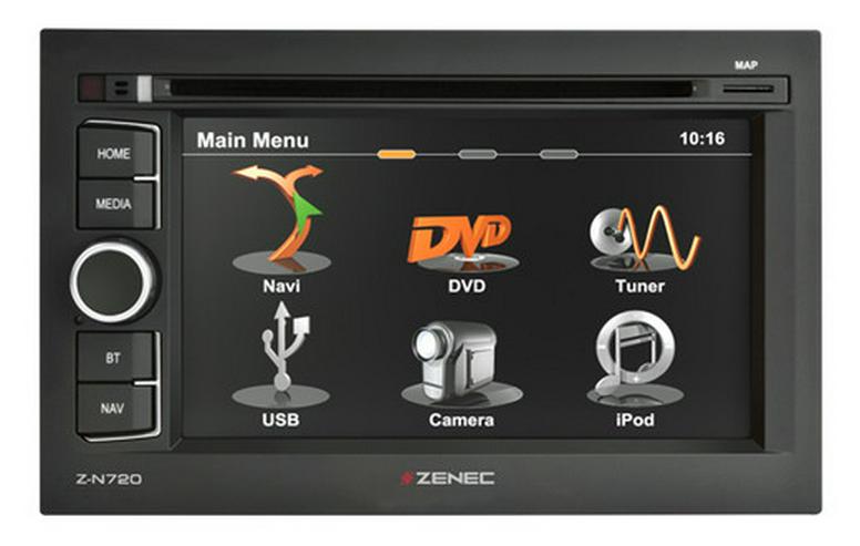 ZENEC Z-N720 2-DIN Naviceiver Autoradio TMC BT - Autoradios, Player & Wechsler - Bild 1