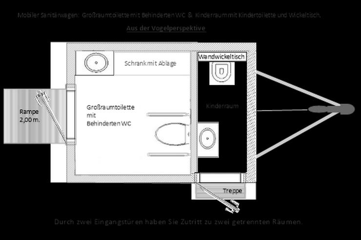 Toilettenwagen mit rollstuhlgerechtem Toilettenraum und separatem Kinderraum - Party, Events & Messen - Bild 7