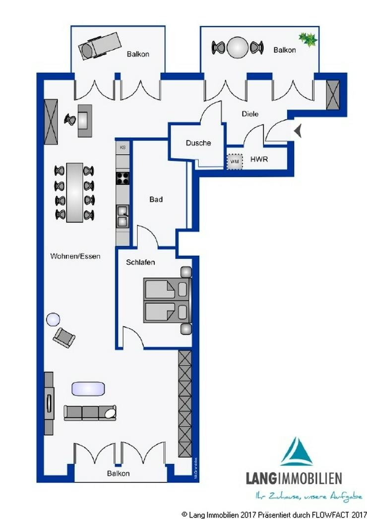 ++ Nähe der EZB! 2-Zimmer im Loft-Style mit edler Ausstattung, EBK und Balkon ++ - Wohnung mieten - Bild 15