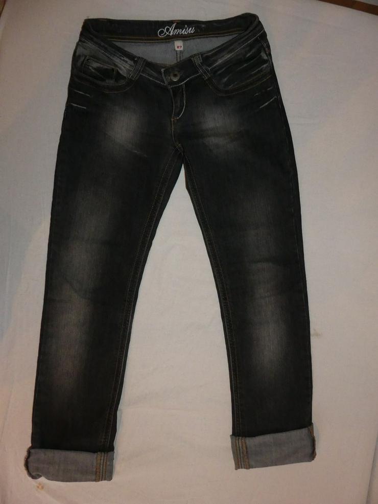 schwarzgraue Jeans - W26-W28 / 36-38 / S - Bild 1