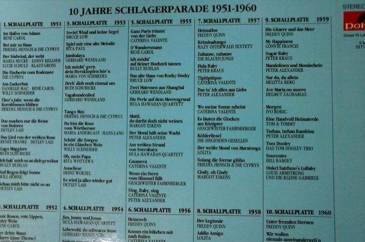 Bild 2: Schlagerparade 1951 - 1960