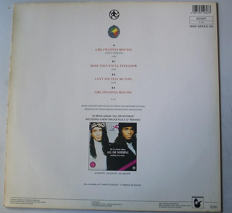 LP MAXI Milli Vanilli - LPs & Schallplatten - Bild 2
