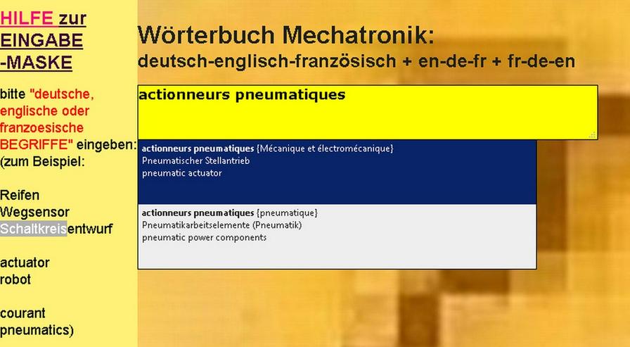 Bild 8: vocabulaire automation + technique