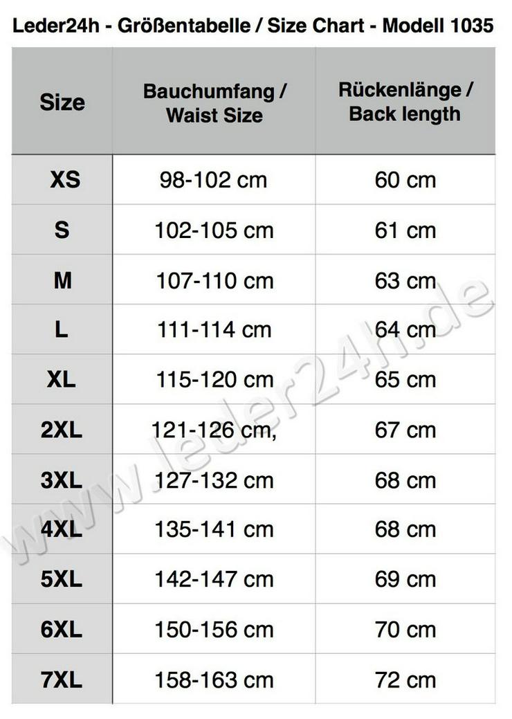 Outdoor Lederwesten XS bis 7XL - Größen 52-54 / L - Bild 11