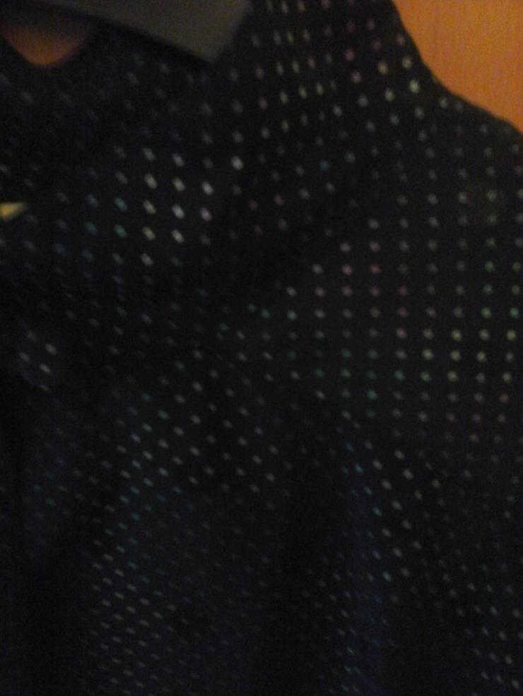 schwarze Bluse mit buntschillernden Punkten - Größen 40-42 / M - Bild 2