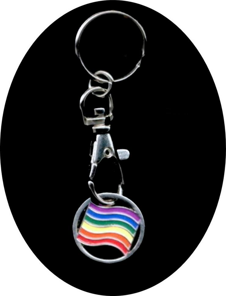 Pride Regenbogen Einkaufswagen-Chip - Schlüsselanhänger - Bild 1