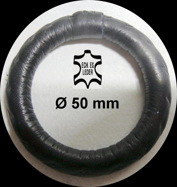 Exklusiver Stahlring ° Leder ummantelt Ø 50 mm